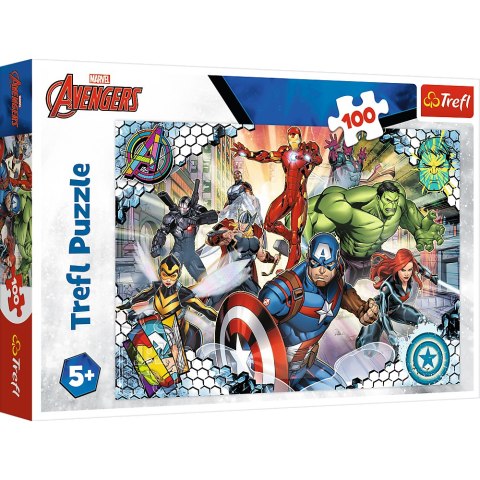 Puzzle - 100 - Sławni Avengers - Disney Marvel The Avengers 16454 Trefl Puzzle