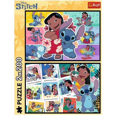 Puzzle - 2x200 - Wesołe życie Stitcha - Disney Lilo and Stitch 13334 Trefl Puzzle