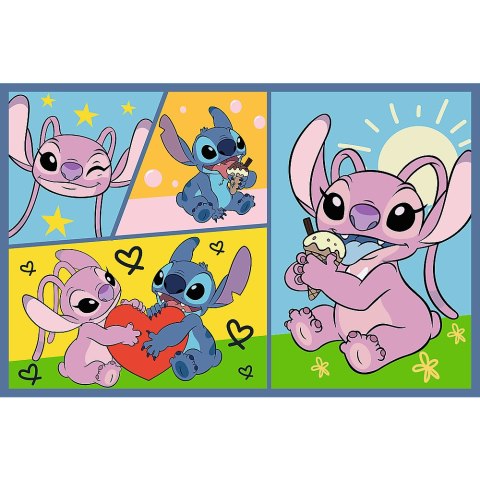 Puzzle 2x70 Ze Stitchem nie ma nudy - Disney Lilo and Stitch Trefl 34444 Trefl Puzzle