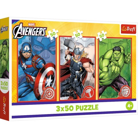 Puzzle - 3x50 - Twój bohater - Disney Marvel The Avengers - Trefl 34891 Trefl Puzzle
