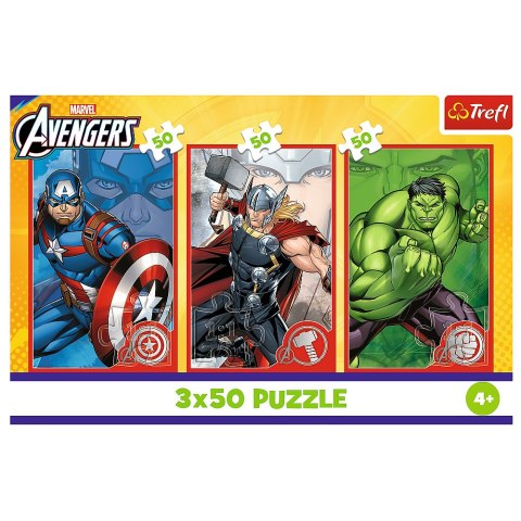Puzzle - 3x50 - Twój bohater - Disney Marvel The Avengers - Trefl 34891 Trefl Puzzle