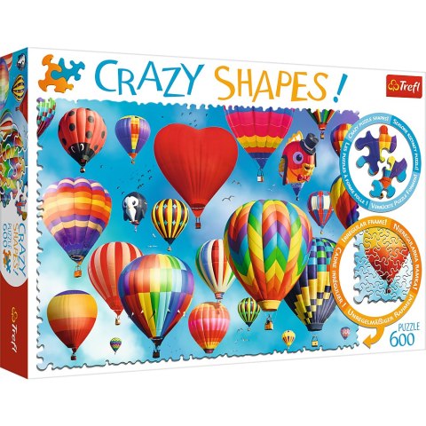 Puzzle - 600 Crazy Shapes - Kolorowe balony - Trefl 11112 Trefl Puzzle