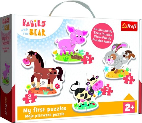 Puzzle - Baby Classic - Na farmie - KAZSTUDIO SA Bobaski i Miś 36127 Trefl Puzzle Puzzle - Baby Classic - Na farmie - KAZSTUDIO SA Bobaski i Miś 36127 Trefl Puzzle