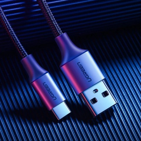 Kabel przewód USB-A - USB-C QC 3.0 3A 0.25m - szary UGREEN