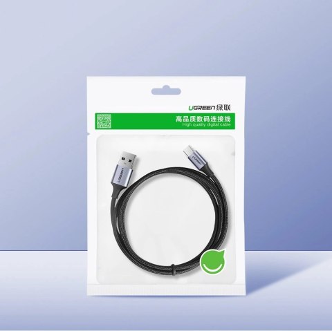 Kabel przewód USB-A - USB-C QC 3.0 3A 0.25m - szary UGREEN