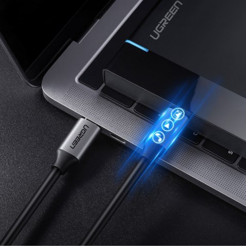 Kabel przewód USB-C 3.1 - USB-C 3.1 1.5m - szary UGREEN