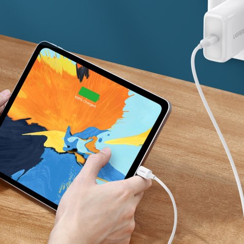 Kabel przewód USB-C - USB-C PD QC AFC 0.5m - biały UGREEN