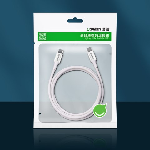 Kabel przewód USB-C - USB-C PD QC AFC 1m - biały UGREEN