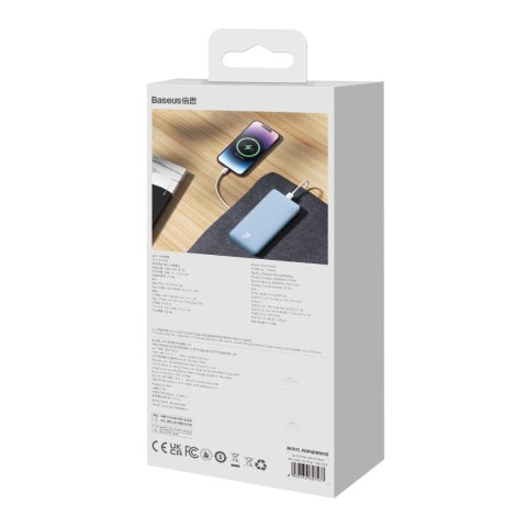 Powerbank 10000mAh Airpow Fast Charge 20W - niebieski BASEUS