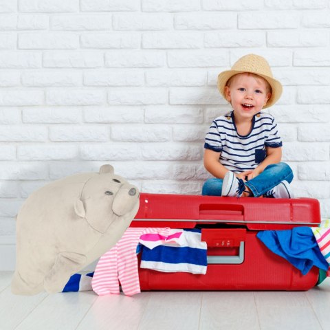 Poduszka podróżna 2w1 rogal pod kark do samolotu samochodu maskotka miś Kik Sp. z o. o. Sp. k.