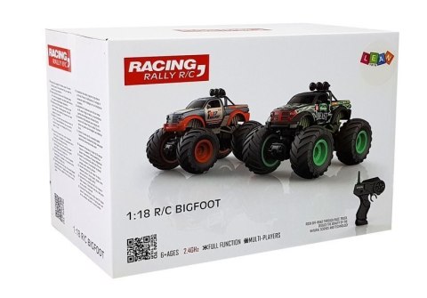 Auto Terenowe Duże Koła Bigfoot Zdalnie Sterowany 2.4G 1:18 Żółty LEAN Toys Auto Terenowe Duże Koła Bigfoot Zdalnie Sterowany 2.4G 1:18 Żółty LEAN Toys