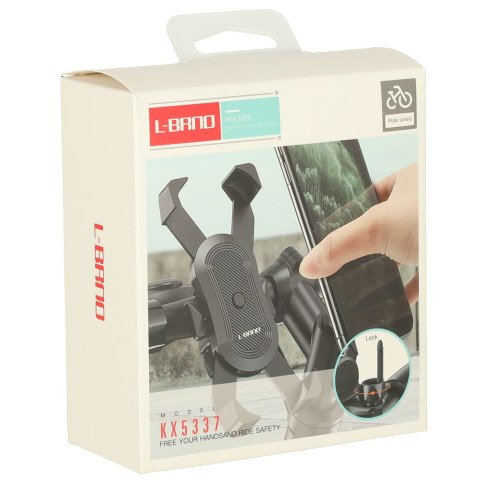 Uchwyt rowerowy motocyklowy na telefon czarny C51 stabilny Kik Sp. z o. o. Sp. k.