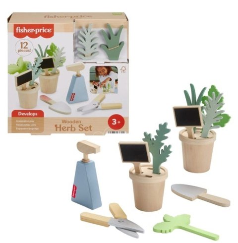 Wooden Mały ogrodnik zestaw drewnianych roślin i narzędzi Fisher Price Wooden Mały ogrodnik zestaw drewnianych roślin i narzędzi Fisher Price