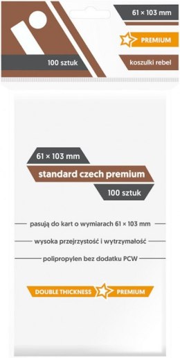 Koszulki 61 x 103 mm Standard Czech Premium 100 sztuk Rebel
