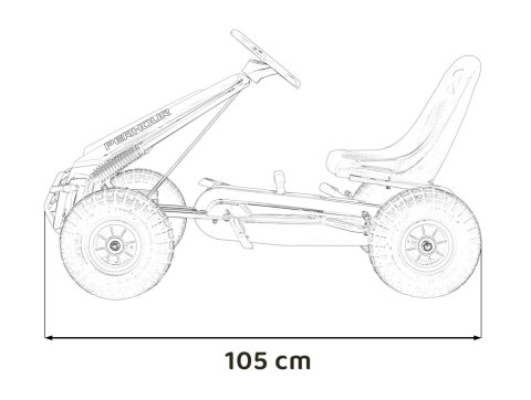 Gokart na Pedały AIR PerHour dla dzieci Czerwony + Hamulec ręczny + Pompowane koła + Regulacja siedzenia Gokart na Pedały AIR PerHour dla dzieci Czerwony + Hamulec ręczny + Pompowane koła + Regulacja siedzenia