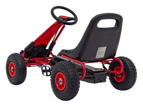 Gokart na Pedały AIR PerHour dla dzieci Czerwony + Hamulec ręczny + Pompowane koła + Regulacja siedzenia Gokart na Pedały AIR PerHour dla dzieci Czerwony + Hamulec ręczny + Pompowane koła + Regulacja siedzenia