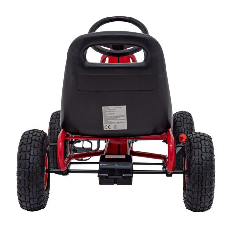 Gokart na Pedały AIR PerHour dla dzieci Czerwony + Hamulec ręczny + Pompowane koła + Regulacja siedzenia Gokart na Pedały AIR PerHour dla dzieci Czerwony + Hamulec ręczny + Pompowane koła + Regulacja siedzenia