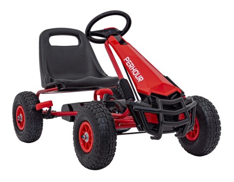 Gokart na Pedały AIR PerHour dla dzieci Czerwony + Hamulec ręczny + Pompowane koła + Regulacja siedzenia Gokart na Pedały AIR PerHour dla dzieci Czerwony + Hamulec ręczny + Pompowane koła + Regulacja siedzenia