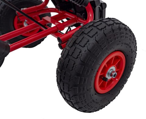 Gokart na Pedały AIR PerHour dla dzieci Czerwony + Hamulec ręczny + Pompowane koła + Regulacja siedzenia Gokart na Pedały AIR PerHour dla dzieci Czerwony + Hamulec ręczny + Pompowane koła + Regulacja siedzenia