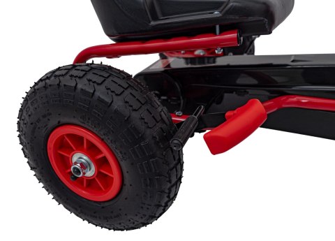 Gokart na Pedały AIR PerHour dla dzieci Czerwony + Hamulec ręczny + Pompowane koła + Regulacja siedzenia Gokart na Pedały AIR PerHour dla dzieci Czerwony + Hamulec ręczny + Pompowane koła + Regulacja siedzenia