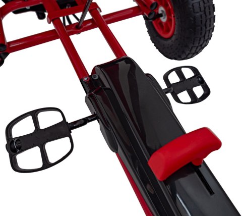 Gokart na Pedały AIR PerHour dla dzieci Czerwony + Hamulec ręczny + Pompowane koła + Regulacja siedzenia Gokart na Pedały AIR PerHour dla dzieci Czerwony + Hamulec ręczny + Pompowane koła + Regulacja siedzenia