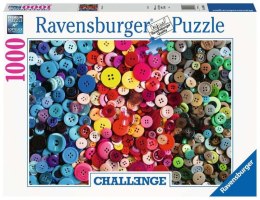 Puzzle 1000 elementów Challange, Kolorowe guziki Ravensburger Polska