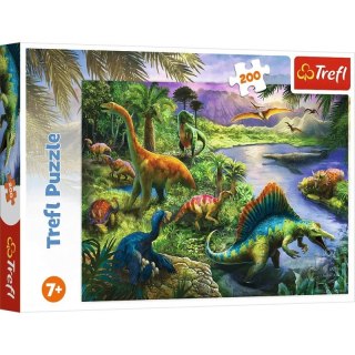 Puzzle 200 elementów Drapieżne dinozaury Trefl