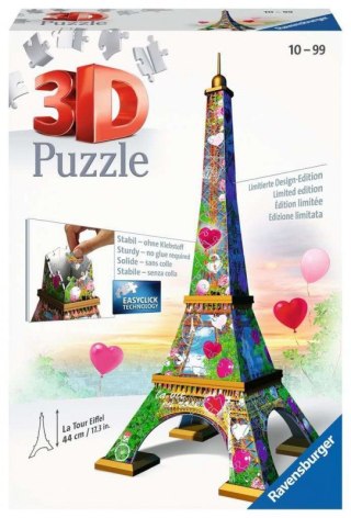 Puzzle 216 elementów 3D Wieża Eiffla Love Edition Ravensburger Polska