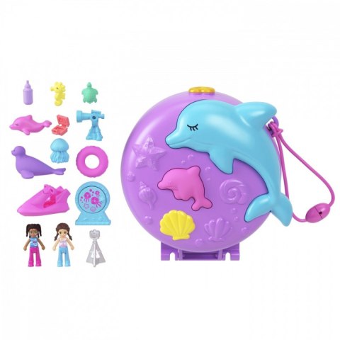 Zestaw figurek Polly Pocket Akwarium Delfina Zestaw kompaktowy Mattel