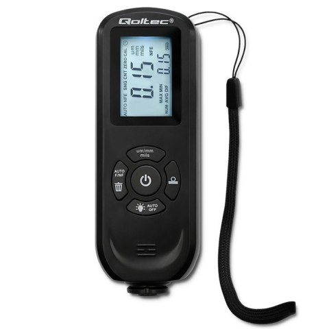 Miernik grubości lakieru z podświetlanym bocznym wyświetlaczem LCD | 0 ~ 2000um Qoltec