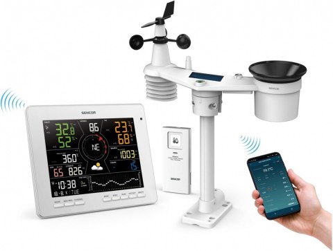 Profesjonalna Stacja meterologiczna wifi SMART z czujnik 7w1 Sencor