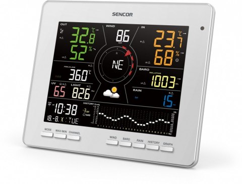 Profesjonalna Stacja meterologiczna wifi SMART z czujnik 7w1 Sencor