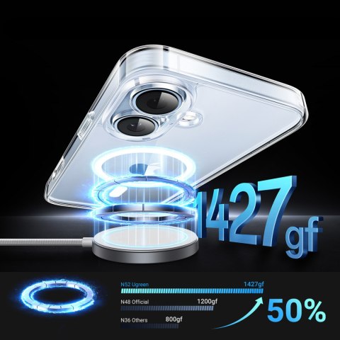 Etui case Classy Clear Magnetic na iPhone 16 Plus - przezroczyste UGREEN