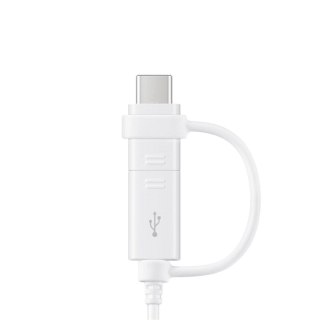 Kabel przewód Samsung Combo USB-A - micro USB i USB-C 1.5m - biały SAMSUNG