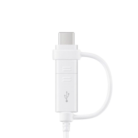 Kabel przewód Samsung Combo USB-A - micro USB i USB-C 1.5m - biały SAMSUNG