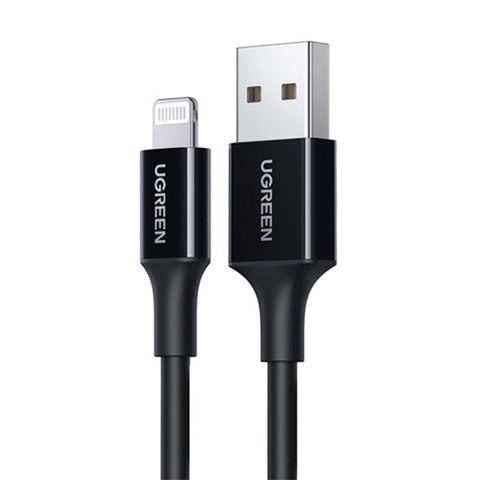 Kabel przewód USB-A - iPhone Lightning MFi 2.4A 2m - czarny UGREEN