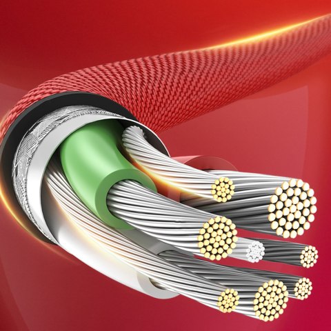 Kabel przewód kątowy iPhone Lightning - USB-A MFi 2.4A 1m - czerwony UGREEN