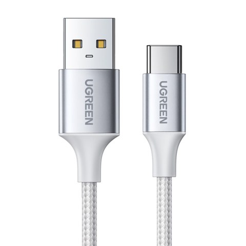 Kabel przewód w oplocie USB-A - USB-C QC 3.0 3A 0.5m - biały UGREEN
