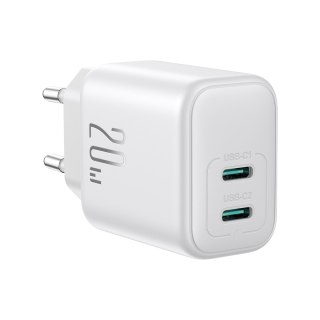 Ładowarka sieciowa 2x USB-C 20W PD QC 3.0 - biała JOYROOM