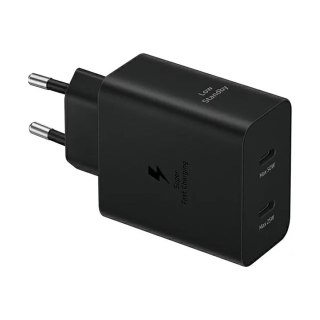 Ładowarka sieciowa Samsung Power Adapter Duo 2x USB-C 50W - czarna SAMSUNG