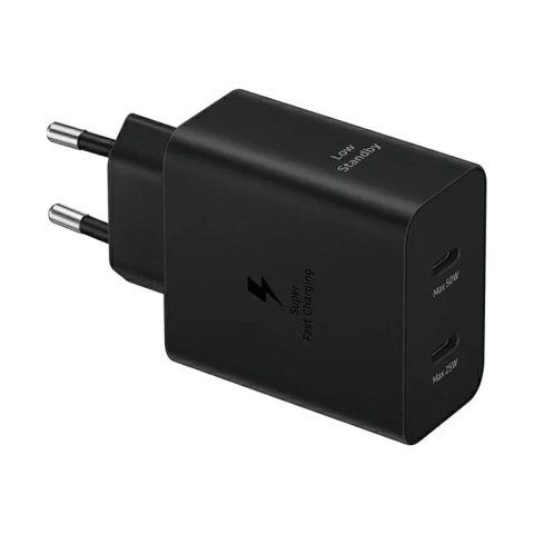 Ładowarka sieciowa Samsung Power Adapter Duo 2x USB-C 50W - czarna SAMSUNG