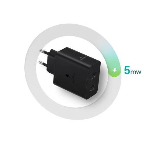 Ładowarka sieciowa Samsung Power Adapter Duo 2x USB-C 50W - czarna SAMSUNG