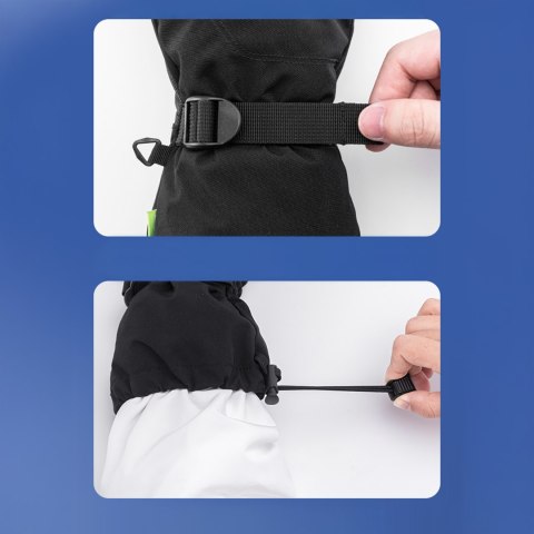 Rękawiczki narciarskie wodoodporne dotykowe do telefonu Finger Style rozmiar L - czarne Qunature