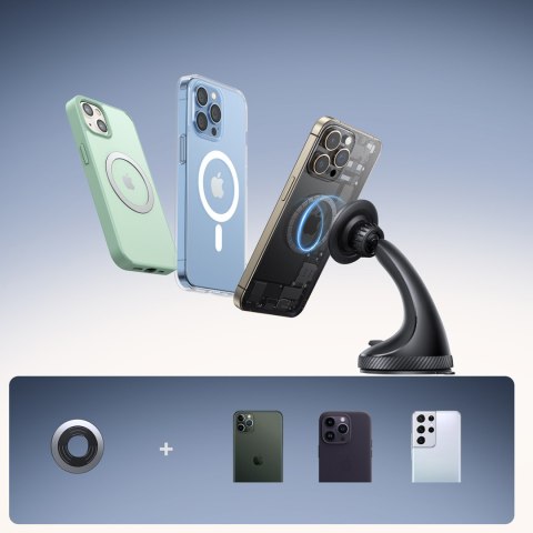 Uchwyt samochodowy magnetyczny na telefon na szybę kokpit - czarny JOYROOM