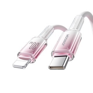 Kabel przewód Crystal-Clear Series 30W USB-C - iPhone Lightning 1.2m - biały JOYROOM