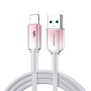 Kabel przewód Crystal-Clear Series 3A USB-A - iPhone Lightning 1.2m - biały JOYROOM