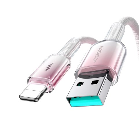 Kabel przewód Crystal-Clear Series 3A USB-A - iPhone Lightning 1.2m - biały JOYROOM