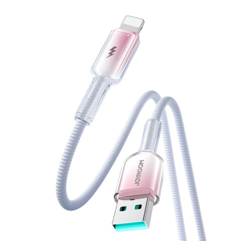 Kabel przewód Crystal-Clear Series 3A USB-A - iPhone Lightning 1.2m - biały JOYROOM