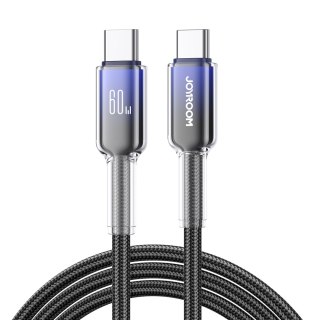 Kabel przewód Crystal-Clear Series 60W USB-C - USB-C 1.2m - czarny JOYROOM