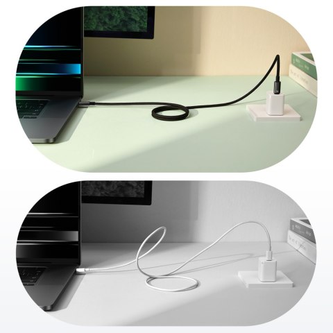 Kabel przewód Tungsten Gold z organizerem magnetycznym USB-C 100W 1m - czarny BASEUS